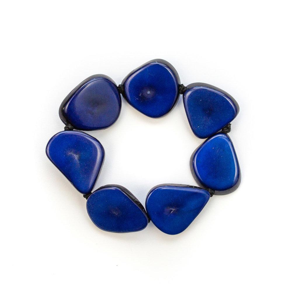 Alma Bracelet-Azul-Tagua by Soraya Cedeno