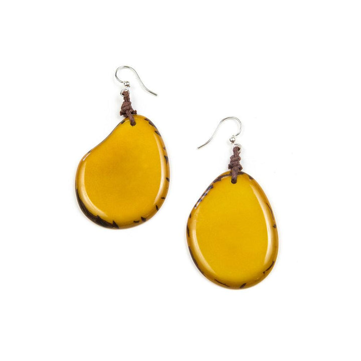 Amigas Earrings-Amarillo-Tagua by Soraya Cedeno