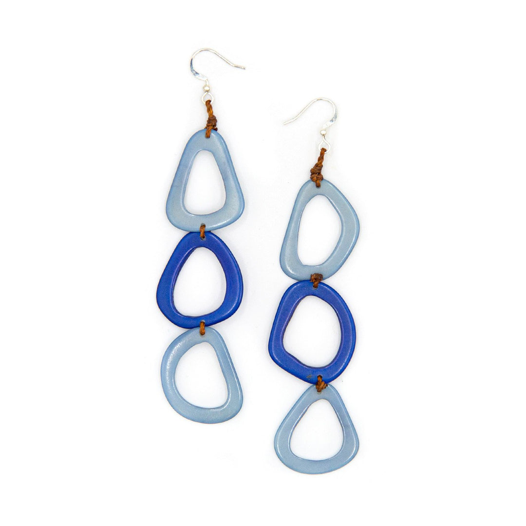 Margarita Earrings-Biscayne Bay/Royal Blue-Tagua by Soraya Cedeno