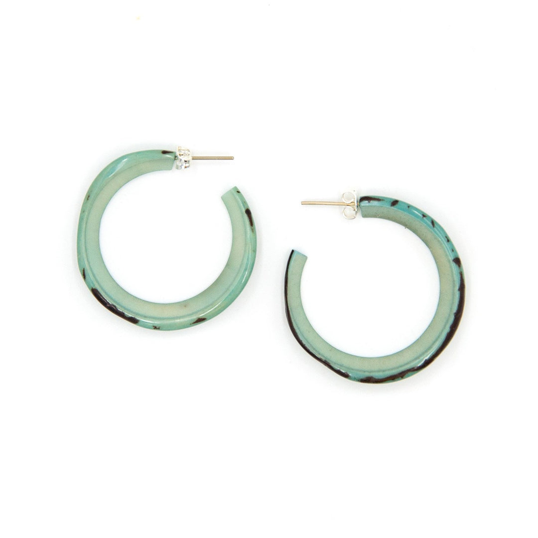 Alicia Earrings-Celeste-Tagua by Soraya Cedeno