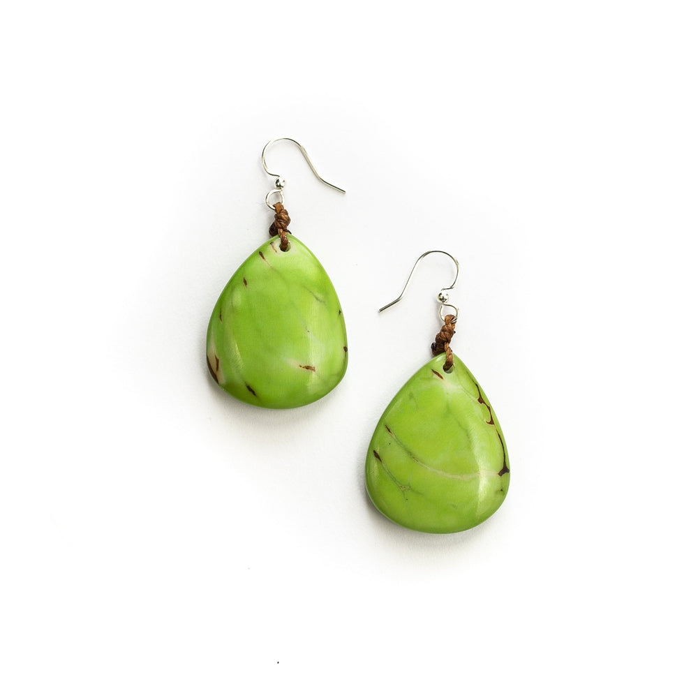 Andrea Earrings-Lime-Tagua by Soraya Cedeno