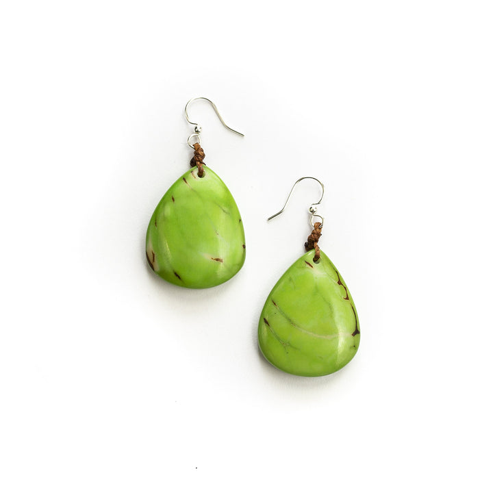Andrea Earrings-Lime-Tagua by Soraya Cedeno
