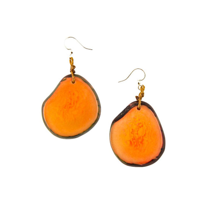 Amigas Earrings-Naranja-Tagua by Soraya Cedeno