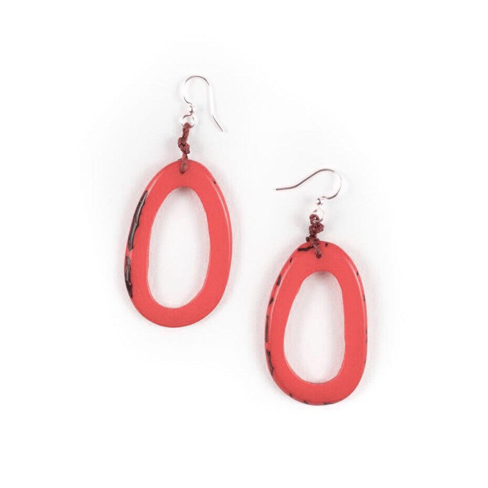 Marianitas-Poppy Coral-Tagua by Soraya Cedeno