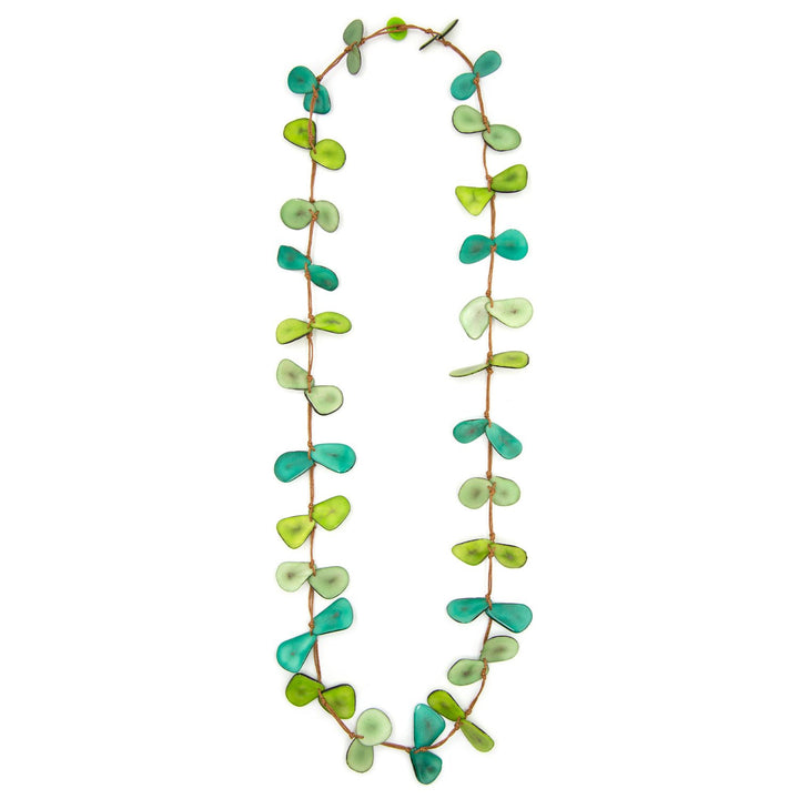 Tagua Slice Necklace-Emerald Green/Lime/Mint-Tagua by Soraya Cedeno