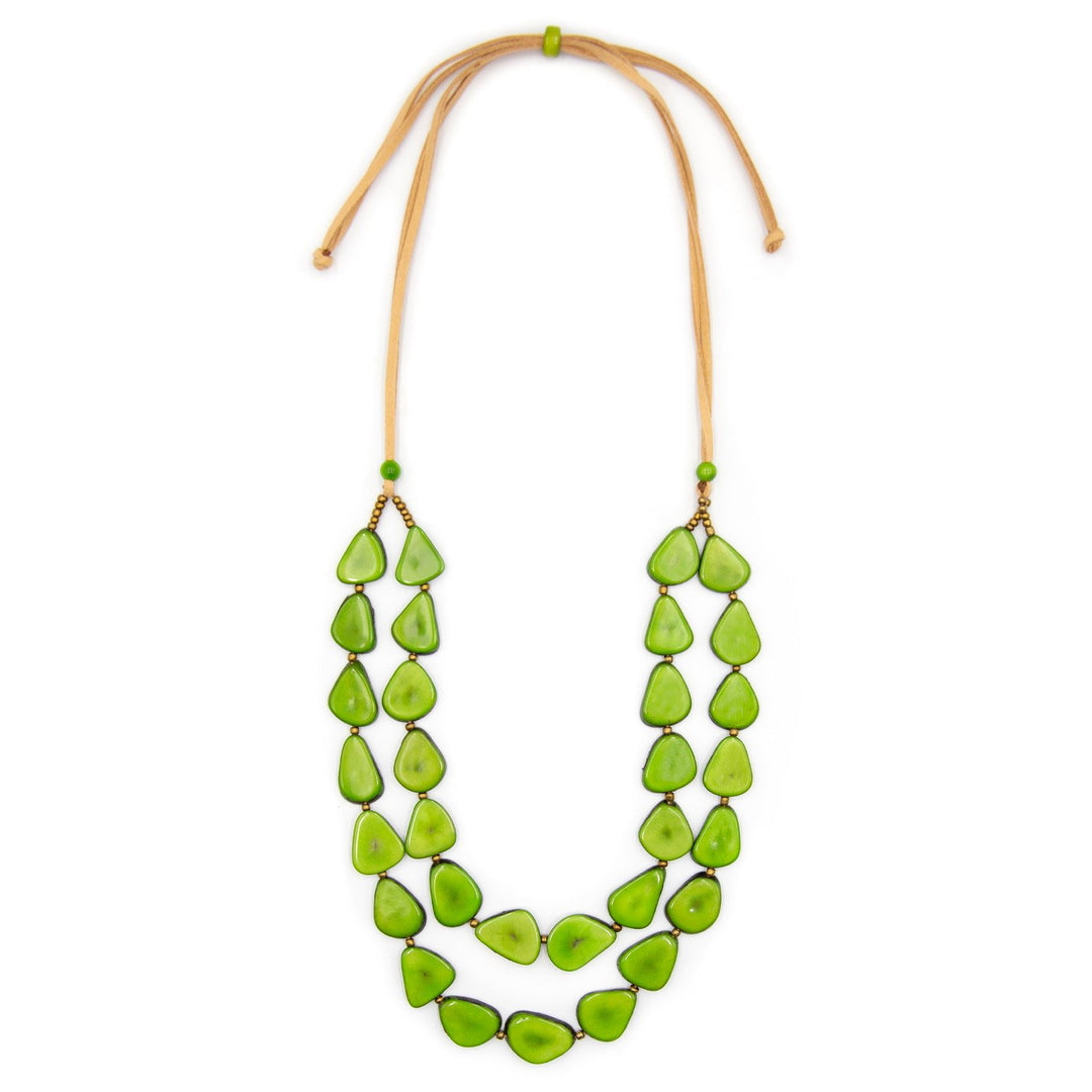Marlene Necklace-Lime-Tagua by Soraya Cedeno