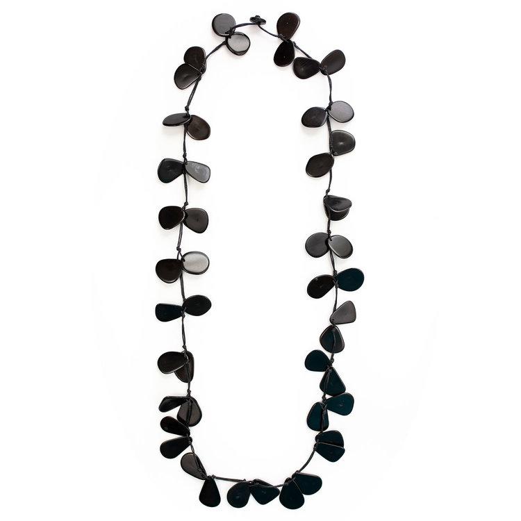 Tagua Slice Necklace-Onyx-Tagua by Soraya Cedeno