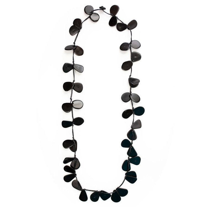 Tagua Slice Necklace-Onyx-Tagua by Soraya Cedeno