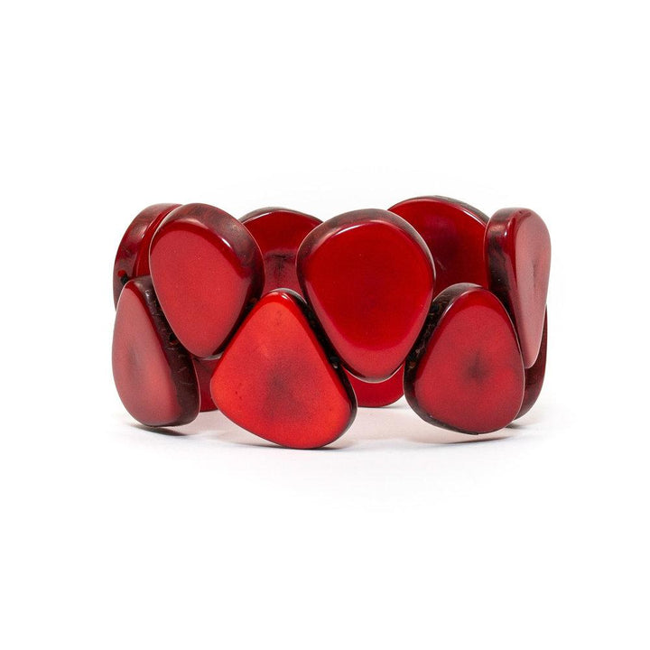 Samantha Bracelet-Red-Tagua by Soraya Cedeno