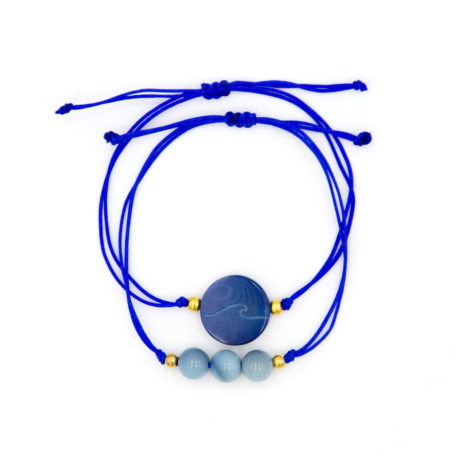 Harmony Bracelets-Royal Blue/Wave-Tagua by Soraya Cedeno