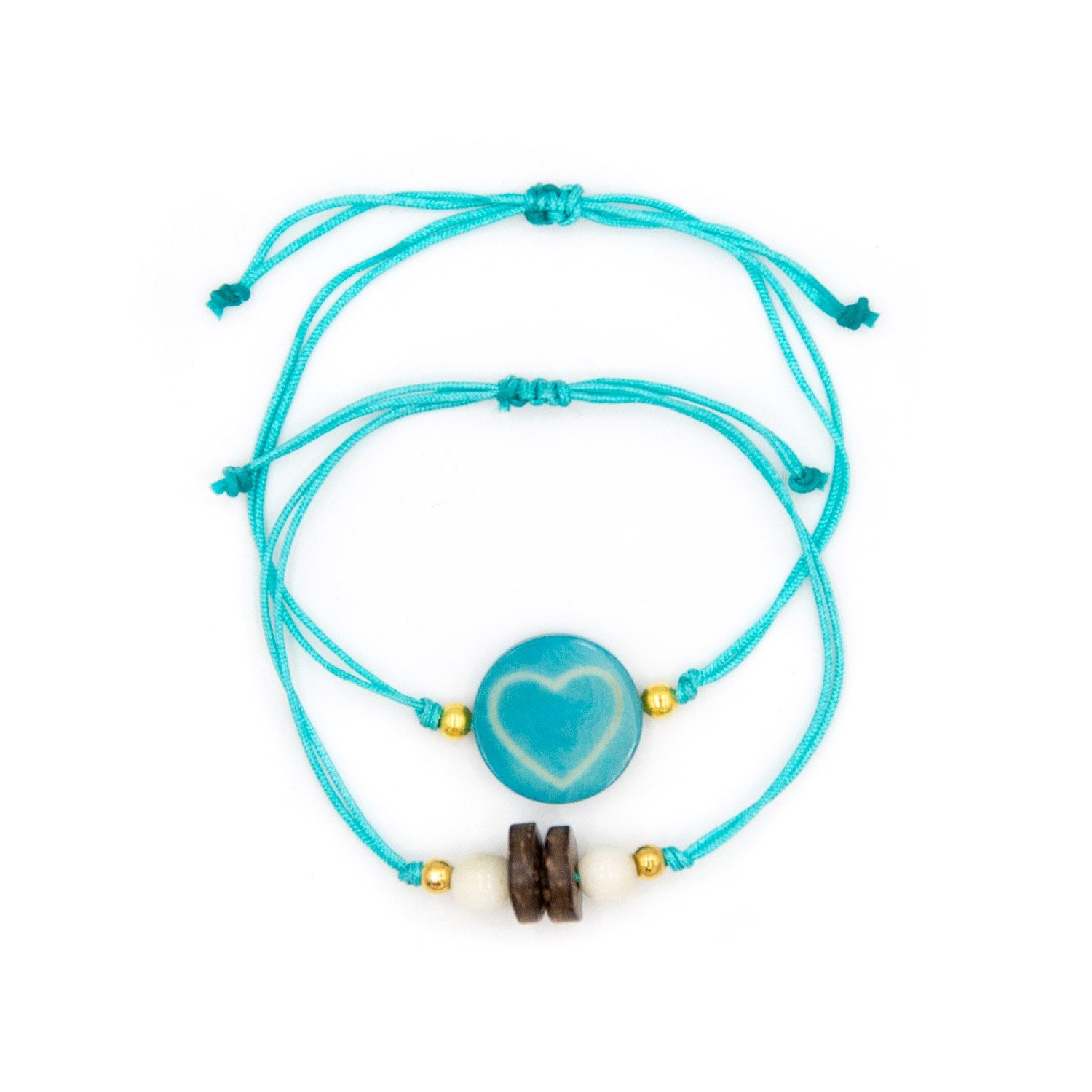 Harmony Bracelets-Turquoise/Heart-Tagua by Soraya Cedeno