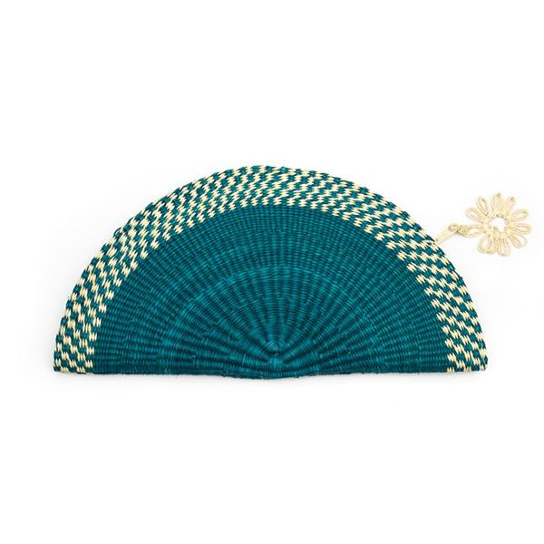 Tori Clutch bag-Turquoise/Ivory-Tagua by Soraya Cedeno